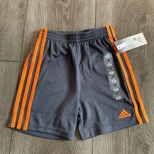 Adidas boys shorts color orange and gray